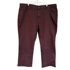 True Nation Athletic Fit Stretch Men's Pants Burgundy 46 x 28 NWT